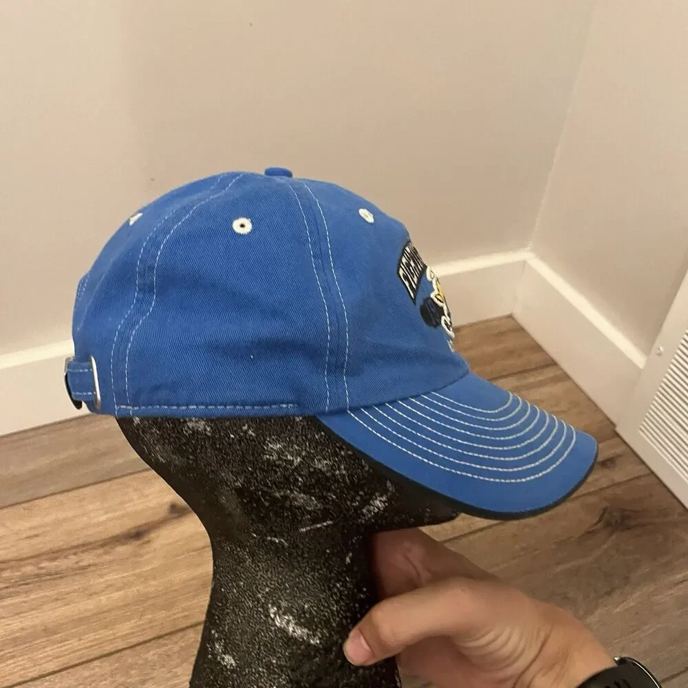 Vintage St Paul Minnesota Fighting Saints Hockey WHA Blue Strapback Hat Cap